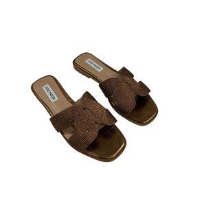 Steve Madden Hayden Sandals‎ Bronze Braided Women's Size 8